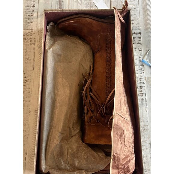BED STU HOPLIA Leather Fringe Knee High Boots NWB - Picture 10 of 11